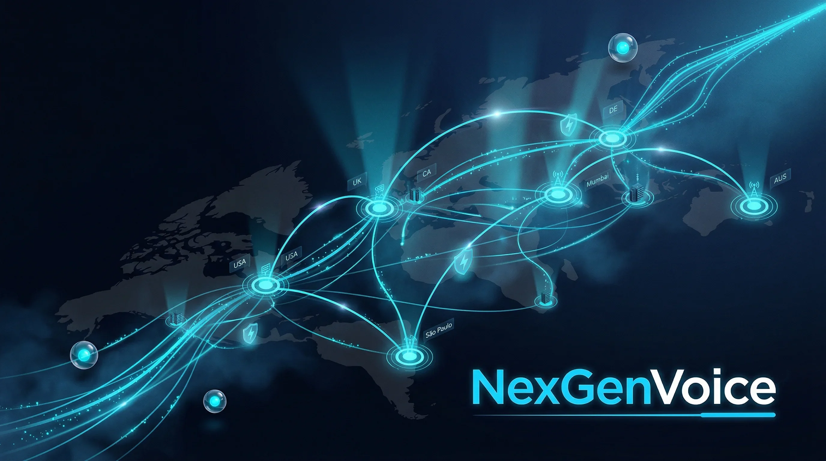 NexGenVoice DID numbers platform dashboard showing global coverage and instant activation